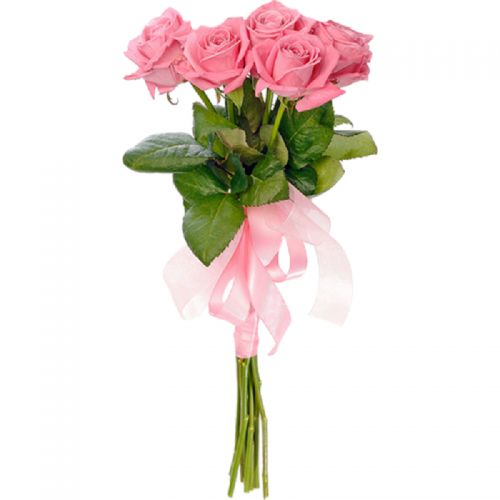 Заказать с доставкой 7 розовых роз по Полярному